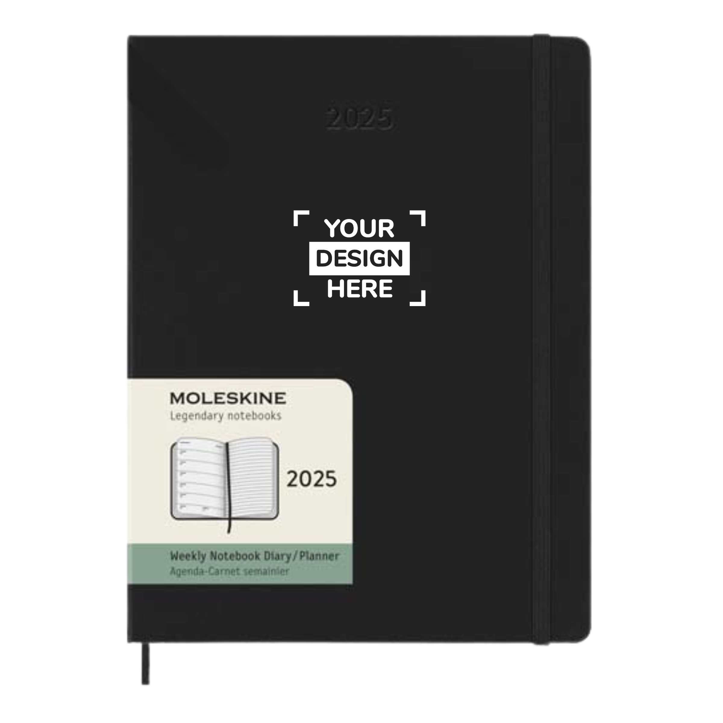 Moleskine 12 maanden wekelijkse planner XL | Zuurvrij papier | Van januari tot december 2025 | Harde kaft